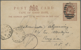 GA Basutoland: 1890, CGH Card 1/2d Canc. Unclear "156" Written In "SILAFE 28 Jan. 90" With Cds "MAFETENG BASUTOLAND JA 3 - 1933-1964 Crown Colony