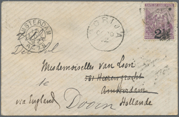 Br Basutoland: 1892, CGH 2 1/2d/3d Tied W. Somewhat Weak "277" To Small Cover W. "MORIJA OC 20 92" Alongside To Netherla - 1933-1964 Crown Colony