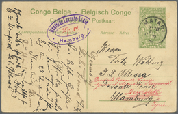 GA Belgisch-Kongo: 1914, Picture Stationery Card 5 C (Ponthierville Standplaats) With Cds "MATADI 20 JUIN 14" Sent To "G - Autres & Non Classés