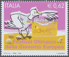 ** Italien: 2005, 0.62 € Sport Games Of European Olympic Youth Showing Variety "missing Blue Colour", Unmounted M - Marcophilie