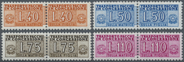 ** Italien - Gebührenmarken: Paketzustellung: 1955/1956, 40 Lire Bis 110 Lire, Wz. Sterne 4 Werte Komplett, Postf - Pacchi Postali