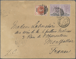 Br Betschuanaland: 1894. Envelope (toned) Addressed To France Bearing SG 9, ½d Vermilion And SG 12, 3d Lilac And Black ( - 1885-1964 Bechuanaland Protettorato