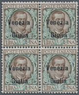 ** Italienische Besetzung 1918/23 - Julisch-Venetien: 1918/1919, 1c. To 1l., Complete Set Of Eleven Stamps As Blo - Venezia Giulia