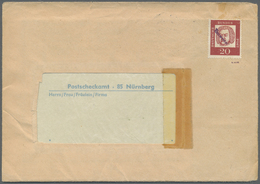 Br Bundesrepublik Deutschland: 1961. Fensterumschlag Mit 20 Pf Bach "Entwertet" Als Versuchs-Umschlag Z - Andere & Zonder Classificatie
