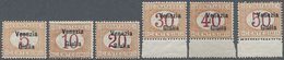 ** Italienische Besetzung 1918/23 - Julisch-Venetien - Portomarken: 1918, 5c. To 50c., Short Set Of Six Stamps, W - Venezia Giulia
