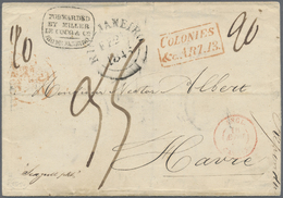 Br Brasilien: 1845. Stampless Envelope Addressed To France Cancelled By British Post Office Rio De Janeiro ‘Feb 2nd 1845 - Altri & Non Classificati