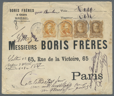 Br Brasilien: 1887. Envelope Written From Ceara, Brazil Addressed To Paris Bearing Dom Pedro " Yvert 29, 500r Orange (2) - Autres & Non Classés