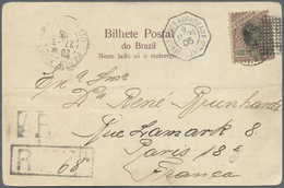 Brasilien: 1894,  "Avis De Reception" On Picture Card (rare!) "Estrella Rio Grand Do Sul" Bearing Alegorie 700 Reis (rou - Other & Unclassified