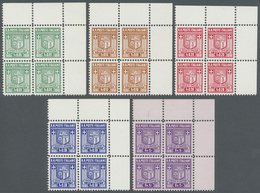 ** Italien - Alliierte Militärregierung - Campione: 1944, Complete Set Corner Margin Block Of Four Mint Never Hin - Unclassified