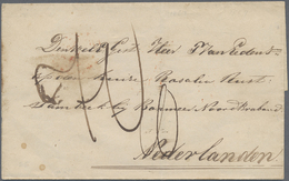 Br Britisch-Guyana: 1857. Stampless Envelope (stains) Addressed To Holland Cancelled By Demerara Double Arc On Reverse ' - Guyana Britannica (...-1966)