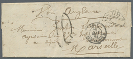 Br Britisch-Guyana: 1864. Stampless Envelope To France Written From Cayenne (French) Dated '11 April 64' Cancelled On Re - Guyane Britannique (...-1966)