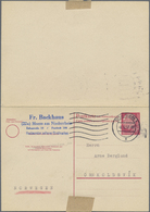 GA Bundesrepublik - Ganzsachen: 1957, 20 / 20 Pf Heuss Auslandsdoppelkarte Von Moers, 6.12.57, Nach Örn - Other & Unclassified