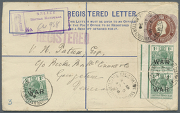 GA Britisch-Honduras: 1920. Registered Letter King GV Postal Stationery Envelope 2c Postage Plus 3 Cents Registration Br - British Honduras (...-1970)