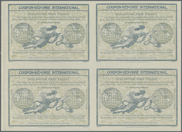 GA Britisch-Ostafrika Und Uganda: Design "Rome" 1906 International Reply Coupon As Block Of Four 17 C. Brit. East Africa - East Africa & Uganda Protectorates