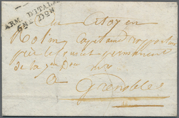 Br Italien - Französische Armeepost: 1797, "ARM. D'ITALIE 6 ME D.ON", Double Line In Black Clear On Folded Letter - 1. ...-1850 Prephilately