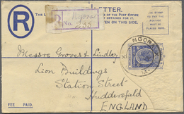 GA Britisch-Ostafrika Und Uganda: 1926. Registered Kenya Uganda Postal Stationery Envelope 50c Blue Canceled By Ngora Do - Protectorats D'Afrique Orientale Et D'Ouganda