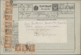 GA Jugoslawien: 1919: Ungarisches Telegramm 2 F. Schwarz Verwendet In Kroatien, Dort Frankiert Mit Der Jugoslawis - Covers & Documents