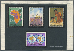 Burundi: 1969. 5th Anniversary Of The European And African-Malgache Economic Community. 4 Artist's Stamp-sized Drawings - Nuovi