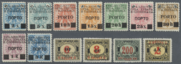 **/* Kroatien - Portomarken: 1900/1904. Set Of 13 Postage Due Stamps. Mint Or Unused. Certificated By Prof. V. Erce - Croatie