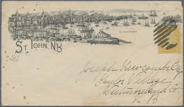 Br Canada: 1891. Illustrated Envelope Of 'St. John Harbour, New Brunswick' Addressed Locally Bearing ‘Small Queen' SG 75 - Altri & Non Classificati