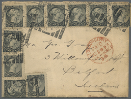 Br Canada: 1893, ½c. Black, Ten Copies On Cover From "WINNIPEG NO 14 93" To Belfast/Ireland With Red Londonderry Receive - Altri & Non Classificati
