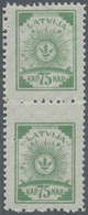 **/ Lettland: 1919, Freimarken: Symbolik, 75 K Im Senkrechten Paar Mit Seltener Mittelzähnung L 9¾, Einwandfrei Po - Lettonia