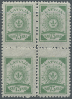 **/* Lettland: 1919, Ungestempelt Mit Seltener Mitkl-Zhg 9 3/4, Auflage 1000, Kleine Antrennung, (Handbuch  2800 Pu - Lettonia