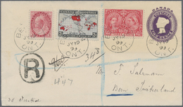 GA Canada - Ganzsachen: 1899, Stationery Envelope 3 C Uprated With X-Mass 3 C, British Imperium 3 C And QV 3 C Sent From - 1860-1899 Regno Di Victoria