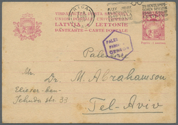 GA Lettland - Ganzsachen: 1939, Stationery Card 20 S (few Stains) Canc. "RIGA 1 DEC 1939 AUX JEUX OLYPIQUES 1940 - Latvia