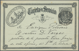 GA Chile - Ganzsachen: 1894, Official Stationery Card With Meander-frame Printed By "Eduardo Gadot / Santiago" Locally U - Chili