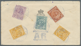 Br Costa Rica: 1896. Registered, Advice Of Receipt Envelope Addressed To 'Captain Bass, Agent P.S.N.C. Panama' Bearing Y - Costa Rica