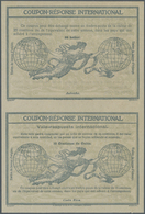 GA Costa Rica: 1907, COUPON RÉPONSE INTERNATIONAL CUT OUT OF THE UPU ARCHIVES SHEET - ROM DESIGN: International Reply Co - Costa Rica