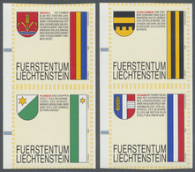 ** Liechtenstein: AUTOMATENMARKEN: 1995, Gemeindewappen, Elf Verschiedene Senkrechte Zusammendruckpaare, Je Ohne - Lettres & Documents