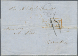 Br Cuba: 1856. Stampless Envelope (folds) Written From Habana Dated '10th Jan 56' Addressed To France Cancelled By Briti - Other & Unclassified