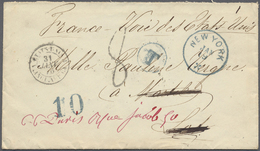 Br Cuba: 1876. Stampless Envelope Written From Matanzos Addressed To France Endorsed 'voie Des Etats Unis' With New York - Altri & Non Classificati