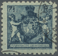 O Liechtenstein: 1921, 7 1/2 Rp Blau Weit Gezähnt Sauber Entwertet Triesenberg, Echt Und Einwandfrei, Fotoattest - Covers & Documents
