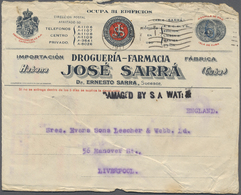 Br Cuba: 1911. Advertising Envelope From 'Jose Sarra, Pharmacy, Habana' Addressed To Liverpool Cancelled By Habana Date  - Altri & Non Classificati