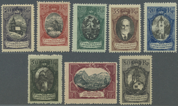 ** Liechtenstein: 1921, Freimarken: Landschaften, Gebäude Und Fürst Johann II., 8 Werte, Taufrische Postfrische S - Covers & Documents