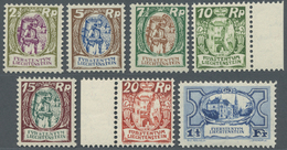 ** Liechtenstein: 1924, Freimarken: Winzer Und Schloss, Kompletter Satz, Teils Vom Bogenrand, Tadellos Postfrisch - Storia Postale