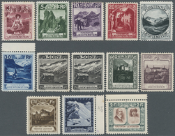 **/* Liechtenstein: 1930: Teilsatz Der 'Kosel'-Marken (ohne 35 Und 40 Rp., Aber Zweimal 50 Rp.), Postfrisch Bzw. Un - Covers & Documents