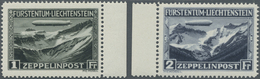 ** Liechtenstein: 1931, Zeppelin Sonderausgabe Anlässlich Der Liechtensteinfahrt, 1 Fr Und 2 Fr In Postfrischer E - Lettres & Documents
