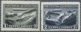 ** Liechtenstein: 1931, Liechtensteinfahrt Des Luftschiffs LZ 127 "Graf Zeppelin", Kompletter Satz Von Zwei Postf - Lettres & Documents