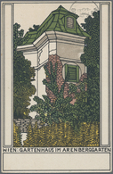 Ansichtskarten: Künstler / Artists: WIENER WERKSTÄTTE, WW 291 Urban Janke "WIEN: GARTENHAUS IM ARENB - Zonder Classificatie