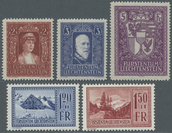 ** Liechtenstein: 1933 - 1935, Freimarken: Landschaften Und Fürstenpaar, 19 Werte Aus Zwei Kompletten Postfrische - Lettres & Documents