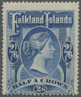 * Falklandinseln: 1898, QV 2s6d. Deep Blue Wmkd. Crown CC, Mint Hinged And Signed Diena, SG. £ 275 - Falkland
