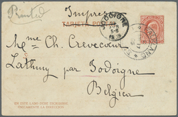Br Falklandinseln: 1904. Argentina Picture Post Card Addressed To Belgium Bearing Falkland SG 44, 1d Vermilion Tied By F - Falkland Islands