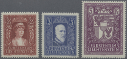 ** Liechtenstein: 1933, Freimarken Fürstin Elsa, Fürst Franz I Und Landeswappen, 3 Werte Tadellos Postfrisch, M€ - Lettres & Documents