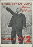 Ansichtskarten: Politik / Politics: 1931, "DIE K.P.D. GIBT DAS SIGNAL Rotes Hamburg - Freies Deutsch - Figuren