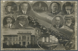Ansichtskarten: Politik / Politics: 1925, Zwei Fotokarten Friedenskonferenz LOCARNO 1925, Eine Posta - People