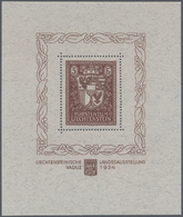 ** Liechtenstein: 1934, Landesausstellung-Blockausgabe Postfrisch Und Einwandfrei, Originalmaß, Mi 2.500.- - Lettres & Documents